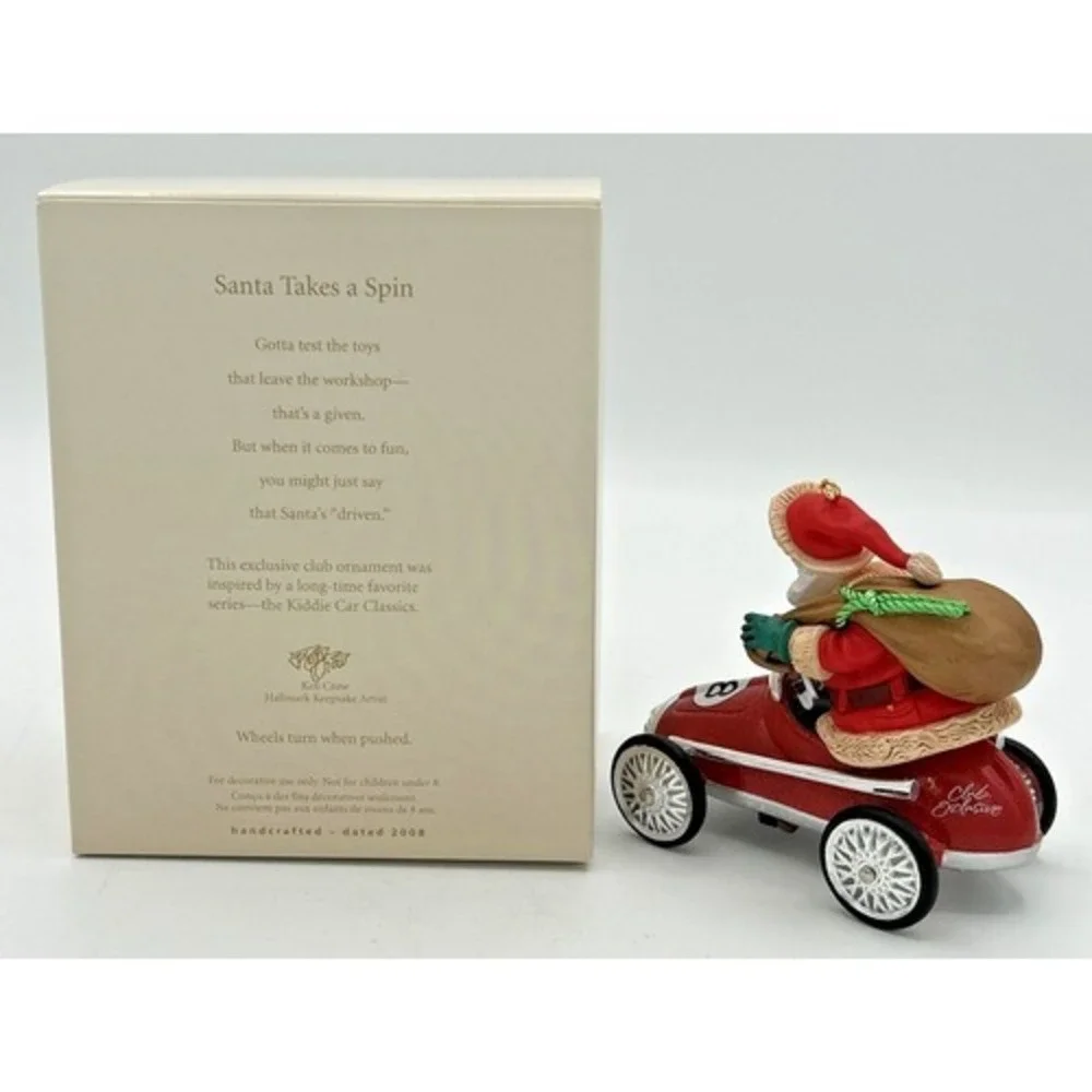2008 Hallmark Santa Takes a Spin Christmas Ornament SKU U213‎